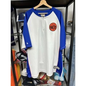 Vintage 90s Hardwood Classics NBA New York Knicks Warm Up Half Zip Shirt 3XL